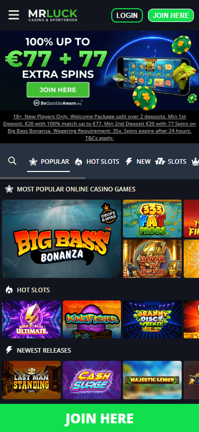 MrLuck Casino Mobile screenshot